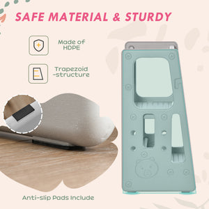 English Elm Qaba Toddler Tower Adjustable Height Kitchen & Bath Step Stool with Handrails, Anti-Slip Pads, Gray W2225P217327