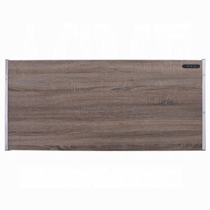 English Elm Rectangular Rustic Industrial Writing Desk with Metal Frame, 2-Tier Open Shelves for Storage and PC Ancient Oak,Chrome B016P312652