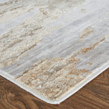 Feizy Rugs Laina Polyester/Polypropylene Machine Made Industrial Rug Tan/Ivory 3' x 12'