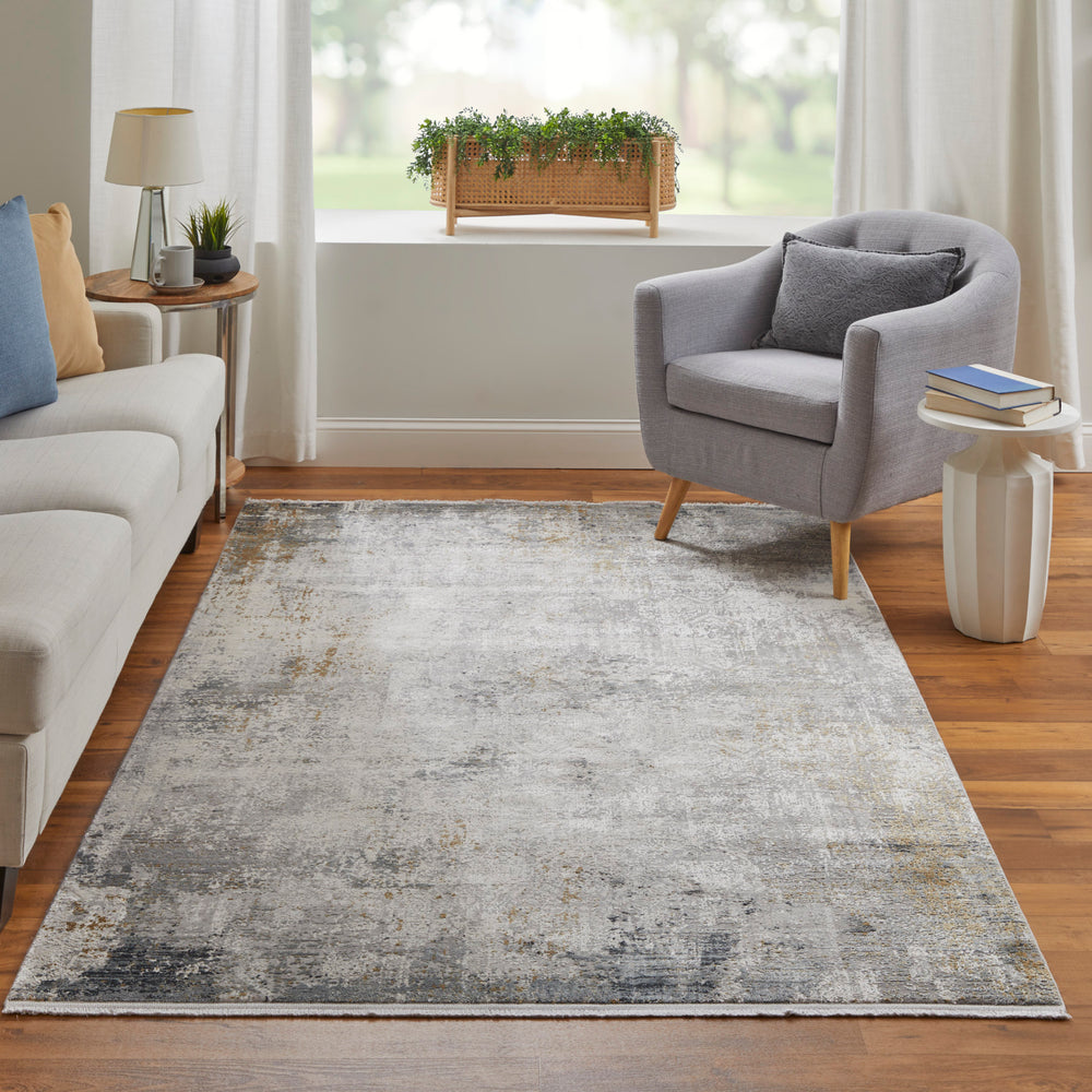 Feizy Rugs Cadiz Abstract Geometric Area Rug – Luxurious, Machine-woven Design Inspired By Spanish Elegance Ivory,Taupe,Gray Viscose,Acrylic 8663892flgyivyh39