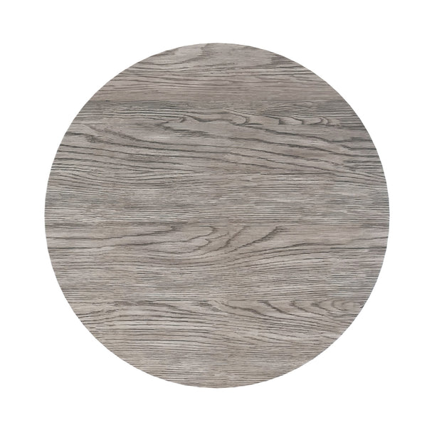 A.R.T. Furniture Vault Round End Table - New Traditional Style With Mink Finish & Concrete Look Top For Modern Spaces Gray Parawood Solids,White Oak Veneers,Resin 285383-2340