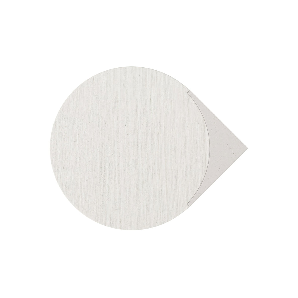 Bernhardt Bernhardt Stratum Side Table — Sculptural Teardrop Accent Table In Mist & Fossil Faux Stone Finishes 325125