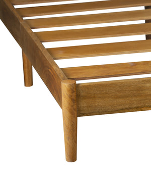 Porter Designs Porter Sunset Solid Mango Wood Queen Bed - Mid-century Elegance With Durable Design & Easy Assembly Brown Wood 04-108-14-8623