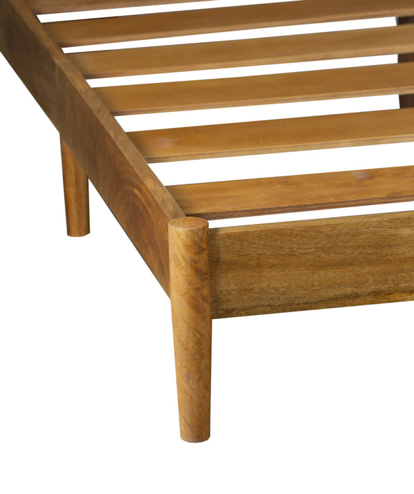 Porter Designs Porter Sunset Solid Mango Wood Queen Bed - Mid-century Elegance With Durable Design & Easy Assembly Brown Wood 04-108-14-8623