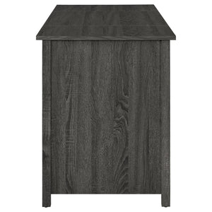 English Elm Rayna Weathered Grey Lift-Top 4-Drawer Office Desk with Easy-Glide Storage and Brushed Zinc Hardware B062P351423