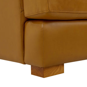 English Elm Leather Match Modular Sectional with Top-grain Upholstery and Flexible Open Plan Seating Ginger B2748S00030