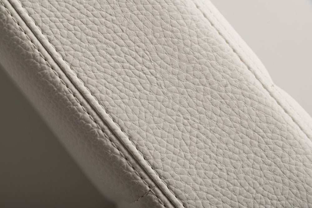 VIG Furniture Craig Modern White Bonded Leatherette Office Chair With Adjustable Height, Padded Arms & Chrome Base For Ergonomic Comfort And Smooth Mobility VGVCA508-WHT