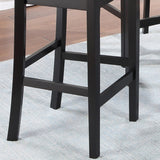 English Elm Taylah Black Counter Chair With Padded Seat (Set Of 2)