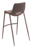 Desi Barstool - Set of 2 Brown & Walnut 109734 Zuo Modern