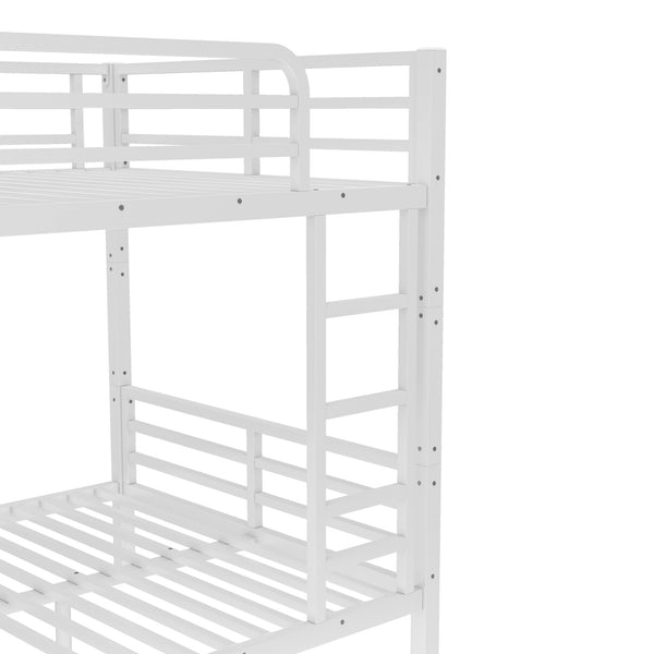 English Elm Metal Full Xl Bunk Bed For Teens & Adults - Space-Saving, Durable Steel Frame, No Box Spring Needed! W1580S00125