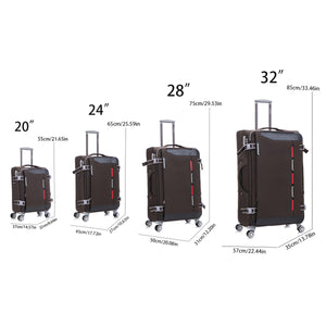 English Elm Softside Expandable Spinner Luggage Set Four Piece Lightweight Travel Collection Coffee T3292P343882