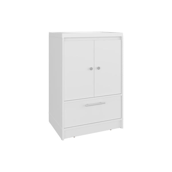 English Elm Bathroom Vanity Slim Sink Cabinet with Single Door, Engineered Wood, Space-Saving Modern Design White 34.25 L x 23.23 W x 13.39 H B097P350321