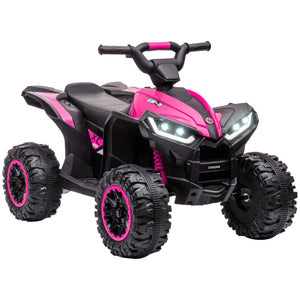 English Elm Aosom 12v Electric Ride on Atv Quad for Toddlers with Steel Frame and Rugged Wheels W2225P217186