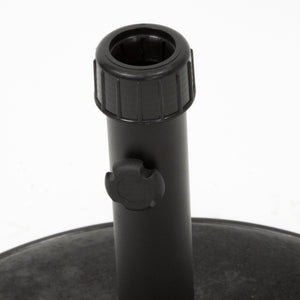 English Elm Christopher Knight Home® - UM-HOLDER concrete umbrella base 33 lbs for up to 5 ft umbrellas, durable iron support, stable outdoor anchor Black 54757.00