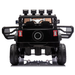 English Elm 24v Kids Electric Ride on Car with Parental Remote Dual Motors and Four Wheel Suspension Black W1578P208321