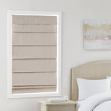 Madison Park Otis Casual Faux Linen Cordless Total Blackout Roman Shade MP40-8188 Natural