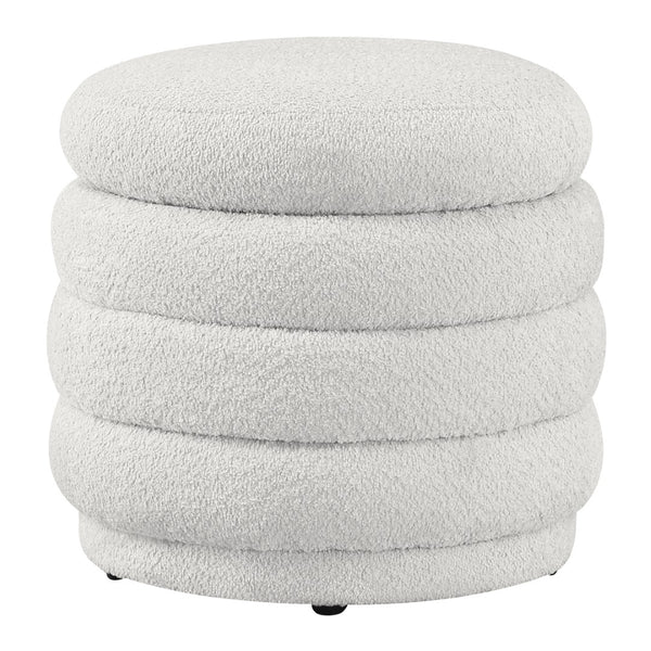 OSP Home Furnishings Cecil Storage Ottoman Parchment