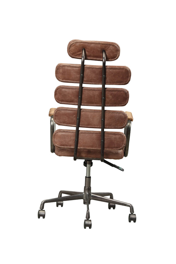 English Elm Calan High Back Top Grain Leather Executive Chair with Swivel Base for Home Office B2726P419518