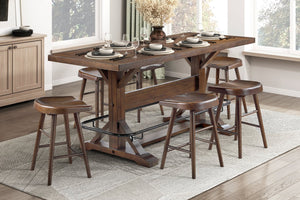 English Elm Brown Solid Wood Counter Stools Set of 2 Saddle Seat Ergonomic Kitchen Island Seating B011P451376