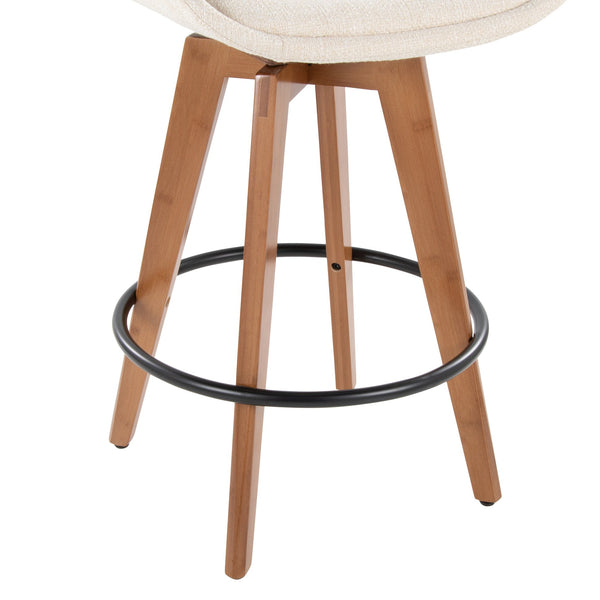 English Elm Dining/accent Chair Solid Wood Tapered Legs Cream Upholstery Mid-century Modern Seating B202P471196