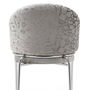 English Elm Onyx Lux Velvet & Chenille Accent Chair Light Gray — Dual-Fabric Comfort, Sturdy Metal Frame, Modern Elegance B009P332656