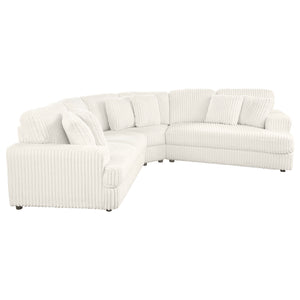 English Elm Langford Corduroy Sectional Sofa Plush L-shaped Seating for Cozy Living Rooms B062S01488