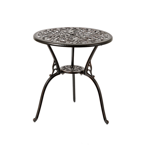 English Elm Vigo Outdoor Accent Table Powder Coated All Weather Patio Balcony Square Side N776P381211C