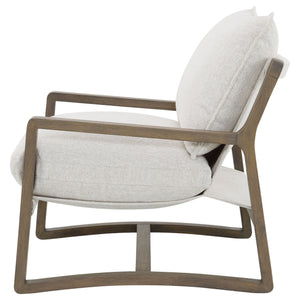 English Elm O'brien Boucle Accent Chair with Ash Wood Frame for Modern Living Rooms B062P441321
