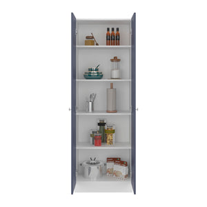 English Elm ARIZONA Modern Multi‑Purpose Cupboard with 5 Shelves, Dual Doors, Compact Vertical Storage for Kitchen Home B128P387089