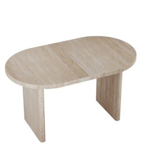 English Elm 55.11"-70.86" Extendable Dining Table with Sculpted Striped Legs Seats Six in Modern Style Ancient White W757P411790
