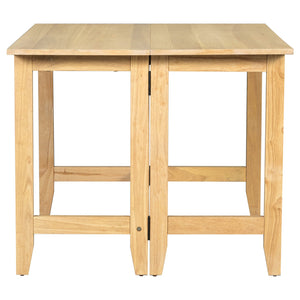 English Elm Topmax Farmhouse Drop Leaf Acacia Veneer Dining Table Seats Four Small Spaces Natural N717P379754N
