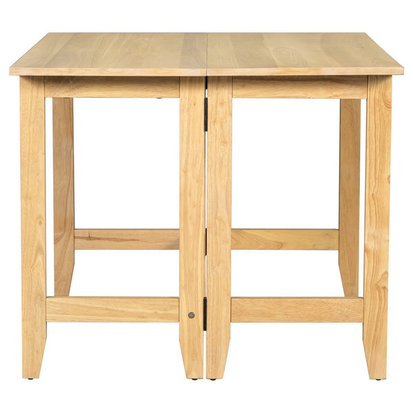English Elm Topmax Farmhouse Drop Leaf Acacia Veneer Dining Table Seats Four Small Spaces Natural N717P379754N