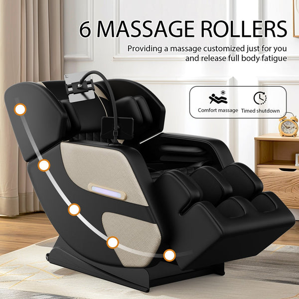 English Elm Massage Chair Recliner - Zero Gravity Full Body Air Pressure For Ultimate Relaxation & Recovery W1875P300110