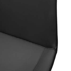 English Elm Black Pu Leather Dining Chairs Set Of 2 - Modern Ergonomic Design For Kitchen, Restaurant & Living Room T3967P384543