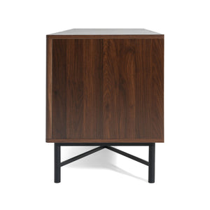 English Elm Christopher Knight Home® - Functional TV Cabinet with 4 Doors and Adjustable Shelves, Cable Management, Sturdy 66" Media Console Chestnut N779P296236C