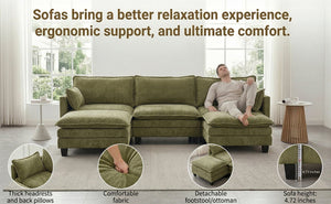 English Elm Modern Chenille Upholstered Loveseat with Usb Ports and Pockets for Compact Living Green W2519P486541