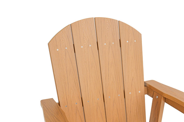 English Elm Lounge Teak-Color Outdoor Chair - All-Weather Comfort, Ergonomic Design & Space-Saving Features! W2085P364116