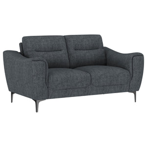 English Elm Oberle Tufted Polyester Loveseat with Pocket Coil Support and Tapered Legs for Small Spaces B062P447944