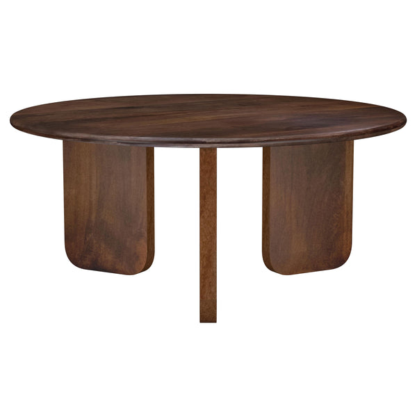 English Elm Columbo Brown Round Coffee Table - Rustic Modern Design, Durable Wood, Spacious Surface For Living Rooms B062P375426