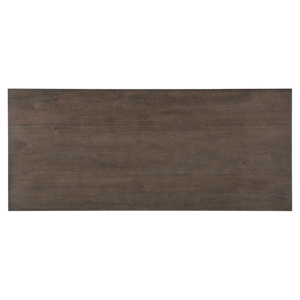 English Elm Dark Oak Toulon Writing Desk 60" — Distressed Acacia Veneer, Hidden Drawer, French Provincial Flair B011P264609