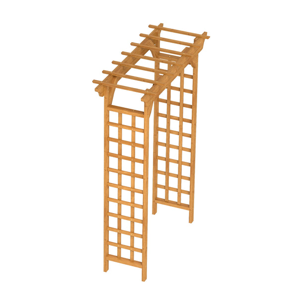 English Elm Wooden Garden Arch Solid Frame Backyard Trellis for Climbing Plants Wedding Ceremony W2640P225585
