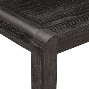 English Elm Trexm Rustic Oak Extendable Dining Set with Upholstered Chairs Bench Seats 6 Espresso ST000154AAP