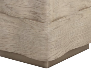 Sunpan Hoyos 100" Dining Table - Elegant Light Oak Design with Unique Wave Legs for Modern Interiors