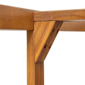 English Elm Christopher Knight Home® - Abaco Acacia Outdoor Barstool Set of 2 with Removable Gray Cushions, Rustic Curved Back Support Teak+ Beige N775P294071T
