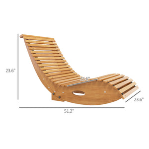 English Elm Wooden Outdoor Rocking Chair Fir Pine Frame Weatherproof Slatted Porch Patio Seat T3971P445004