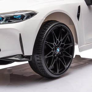 English Elm Bmw M4 Licensed Kids Ride on Car with Parental Remote Dual Motors and Led Lights White W1578P214202