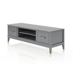 English Elm Westerleigh Low Profile Tv Stand with Gold Hardware for Living Room Decor B2733P444619