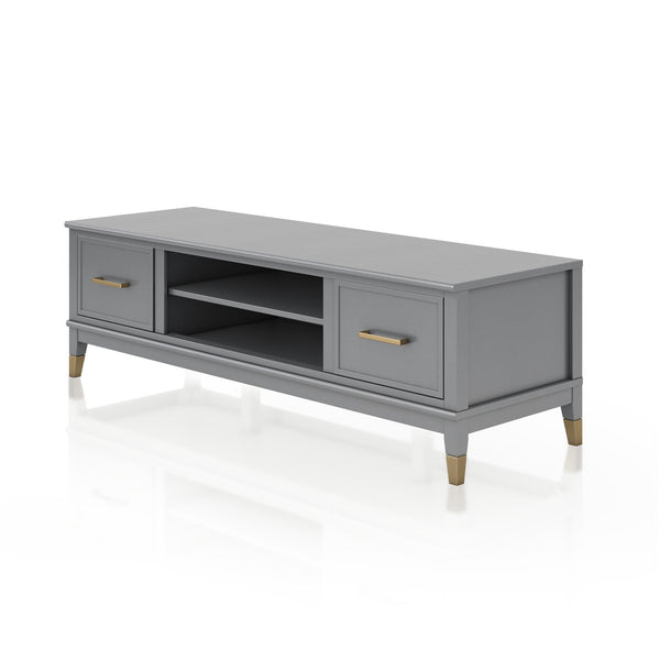 English Elm Westerleigh Low Profile Tv Stand with Gold Hardware for Living Room Decor B2733P444619