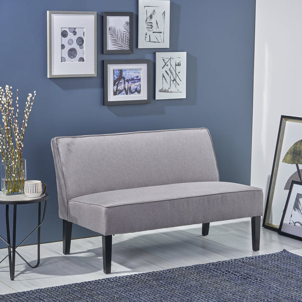 English Elm 50'' Linen Upholstered Loveseat Solid Wood Frame Modern Seating for Small Spaces N771P376540D