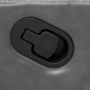 English Elm Masley Plush Grey 2-Piece Reclining Sofa & Loveseat Set with Contrast Stitching, Leather-Look Comfort B062S01166